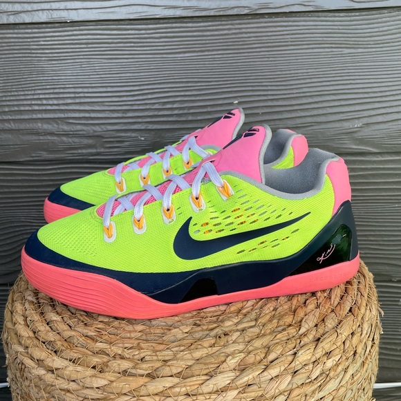 Nike Shoes - Nike Kobe 9 EM Volt-Mid Navy Pink Glow